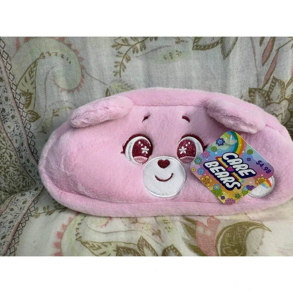 Carebear Pencil Cases, Soft Cute And‎ Fluffy, NWT Pink/Yellow